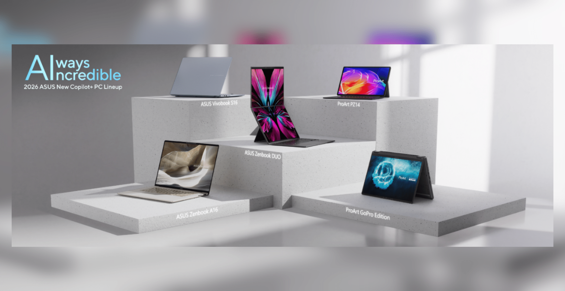 ASUS unveils dual-screen Zenbook DUO and ProArt GoPro laptops at CES 2026