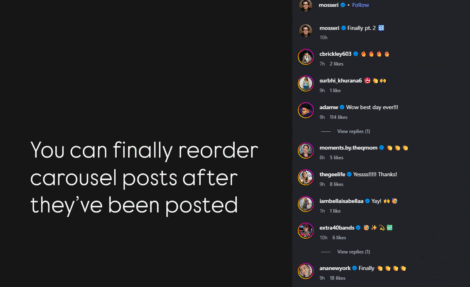You can now edit carousel posts on Instagram without losing likes