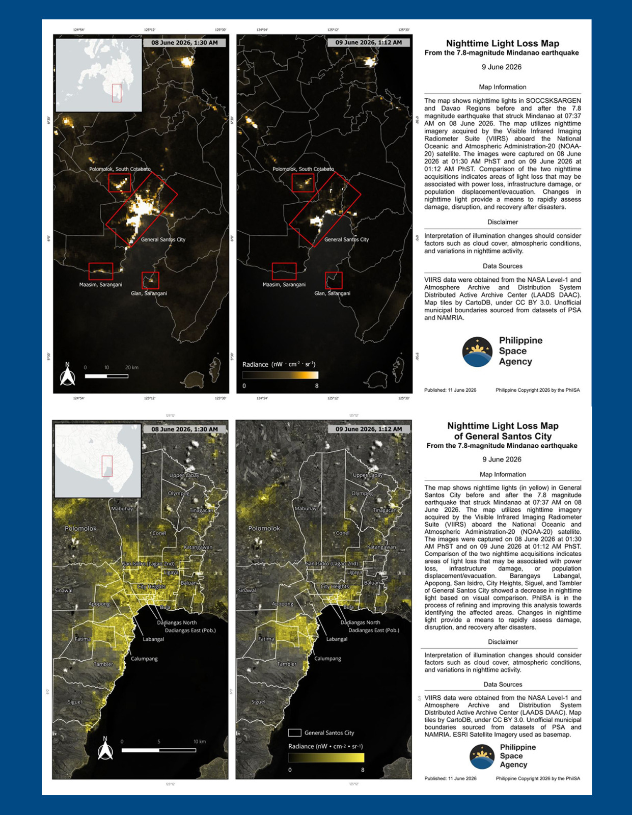 Nakakatulong ang satellite data sa pag-trace ng pinsala sa lindol sa Mindanao, pagbawi