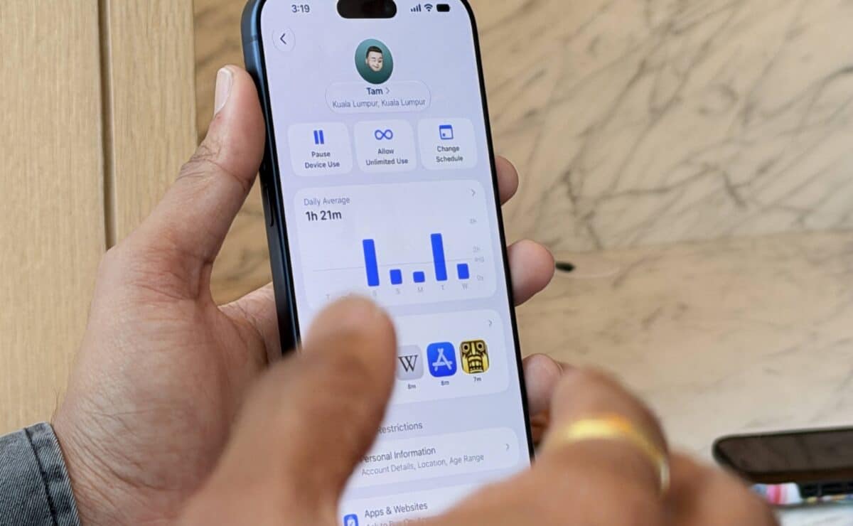 Parental controls on iPhone